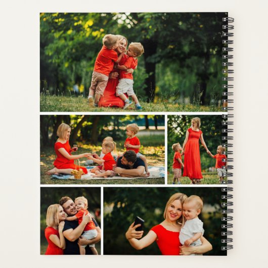 Multi Photo Collage Creëer voor uw eigen gezin Planner (Achterkant)