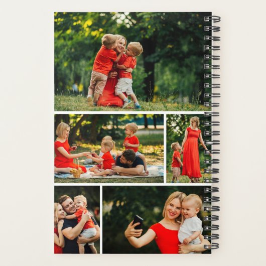 Multi Photo Collage Creëer voor uw eigen gezin Planner (Achterkant)