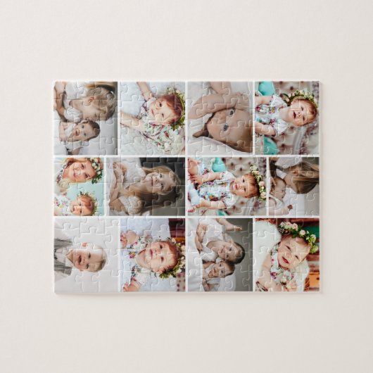 Multi Photo Collage Custom 110 Stuk Legpuzzel (Horizontaal)