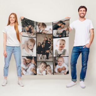 Multi Photo Collage Eenvoudige Minimalistische Gee Fleece Deken