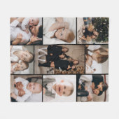 Multi Photo Collage Eenvoudige Minimalistische Gee Fleece Deken (Voorkant (Horizontaal))
