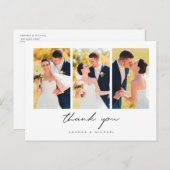 Multi Photo Collage Hartelijk dank voor het Briefk Aankondigingskaart (Voorkant / Achterkant)