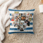 Multi-Photo Collage Heart Shape Family Cute Kussen (Deken)