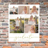Multi Photo Collage Moderne Afstuderen Script Poster