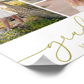 Multi Photo Collage Moderne Afstuderen Script Poster (Hoek)