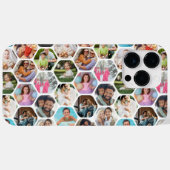 Multi Photo Collage Simple Moderne Hexagon Pattern Case-Mate iPhone Case (Achterkant (horizontaal))