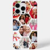 Multi Photo Collage Simple Moderne Hexagon Pattern Case-Mate iPhone Case (Achterkant)