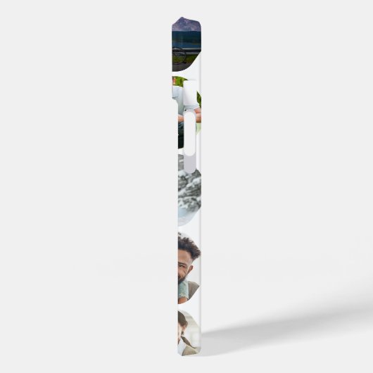 Multi Photo Collage Simple Moderne Hexagon Pattern Case-Mate iPhone Case (Achterkant / Links)