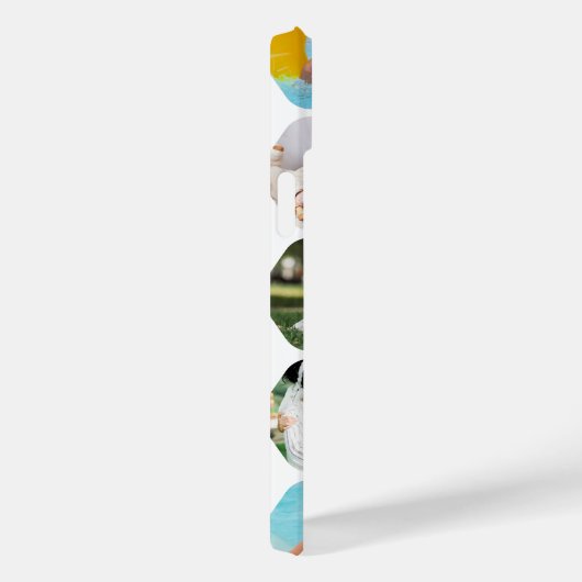 Multi Photo Collage Simple Moderne Hexagon Pattern Case-Mate iPhone Case (Achterkant / Rechts)