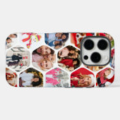 Multi Photo Collage Simple Moderne Hexagon Pattern Case-Mate iPhone Case (Achterkant (horizontaal))