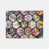 Multi Photo Collage Simple Moderne Hexagon Pattern Fleece Deken (Voorkant (Horizontaal))
