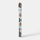Multi Photo Collage Simple Moderne Hexagon Pattern iPhone 15 Case (Linkerkant)