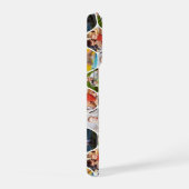Multi Photo Collage Simple Moderne Hexagon Pattern iPhone Hoesje (Rechterkant)