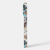 Multi Photo Collage Simple Moderne Hexagon Pattern iPhone Hoesje (Linkerkant)