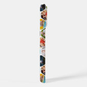 Multi Photo Collage Simple Moderne Hexagon Pattern iPhone Hoesje (Rechterkant)