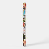 Multi Photo Collage Simple Moderne Hexagon Pattern iPhone Hoesje (Rechterkant)