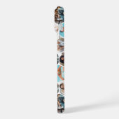 Multi Photo Collage Simple Moderne Hexagon Pattern iPhone Hoesje (Linkerkant)