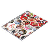 Multi Photo Collage Simple Moderne Hexagon Pattern Notitieboek (Linkerzijde)