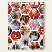 Multi Photo Collage Simple Moderne Hexagon Pattern Planner (Achterkant)