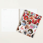 Multi Photo Collage Simple Moderne Hexagon Pattern Planner (Display)