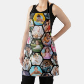 Multi Photo Collage Simple Moderne Hexagon Pattern Schort (Insitu)