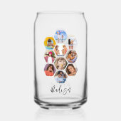 Multi Photo Collage Simple Moderne Personalized Blikvorm Glas (Achterkant)