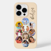 Multi Photo Collage Simple Moderne Personalized Case-Mate iPhone Case (Achterkant)