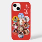 Multi Photo Collage Simple Moderne Personalized Case-Mate iPhone Case (Achterkant)