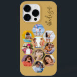 Multi Photo Collage Simple Moderne Personalized Case-Mate iPhone 14 Pro Max Hoesje<br><div class="desc">Multifoto Collage Simple Modern Persoonlijke Naam Hexagon Patroon Smartphone iPhone Case bevat een fotocollage van uw favoriete foto's in een hexagonvorm. Gepersonaliseerd voor jouw naam. Perfect voor verjaardag, Kerstmis, Moederdag, Vaderdag, grootouders, broer, zus, beste vriend en nog veel meer. FOTO TIP: centreer uw foto's voordat u ze uploadt naar Zazzle....</div>