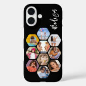Multi Photo Collage Simple Moderne Personalized Case-Mate iPhone Case (Achterkant)