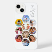 Multi Photo Collage Simple Moderne Personalized Case-Mate iPhone Case (Achterkant)