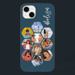 Multi Photo Collage Simple Moderne Personalized Case-Mate iPhone 14 Plus Hoesje<br><div class="desc">Multifoto Collage Simple Modern Persoonlijke Naam Hexagon Patroon Smartphone iPhone Case bevat een fotocollage van uw favoriete foto's in een hexagonvorm. Gepersonaliseerd voor jouw naam. Perfect voor verjaardag, Kerstmis, Moederdag, Vaderdag, grootouders, broer, zus, beste vriend en nog veel meer. FOTO TIP: centreer uw foto's voordat u ze uploadt naar Zazzle....</div>