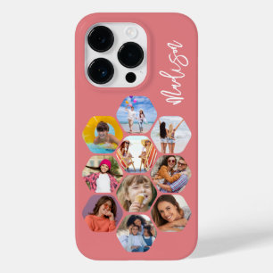 Multi Photo Collage Simple Moderne Personalized Case-Mate iPhone 14 Pro Hoesje