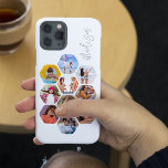 Multi Photo Collage Simple Moderne Personalized Case-Mate iPhone 14 Hoesje<br><div class="desc">Multifoto Collage Simple Modern Persoonlijke Naam Hexagon Patroon Smartphone iPhone Case bevat een fotocollage van uw favoriete foto's in een hexagonvorm. Gepersonaliseerd voor jouw naam. Perfect voor verjaardag, Kerstmis, Moederdag, Vaderdag, grootouders, broer, zus, beste vriend en nog veel meer. FOTO TIP: centreer uw foto's voordat u ze uploadt naar Zazzle....</div>