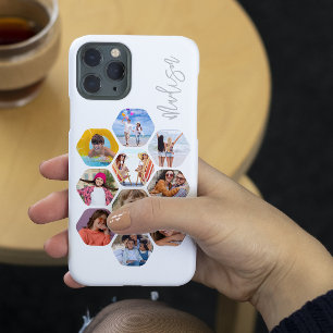 Multi Photo Collage Simple Moderne Personalized Case-Mate iPhone 14 Hoesje