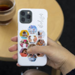 Multi Photo Collage Simple Moderne Personalized Case-Mate iPhone 14 Pro Max Hoesje<br><div class="desc">Multifoto Collage Simple Modern Persoonlijke Naam Hexagon Patroon Smartphone iPhone Case bevat een fotocollage van uw favoriete foto's in een hexagonvorm. Gepersonaliseerd voor jouw naam. Perfect voor verjaardag, Kerstmis, Moederdag, Vaderdag, grootouders, broer, zus, beste vriend en nog veel meer. FOTO TIP: centreer uw foto's voordat u ze uploadt naar Zazzle....</div>