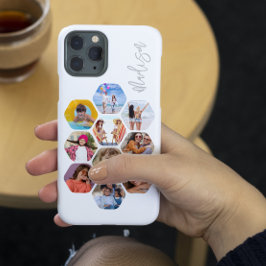 Multi Photo Collage Simple Moderne Personalized Case-Mate iPhone 14 Pro Hoesje
