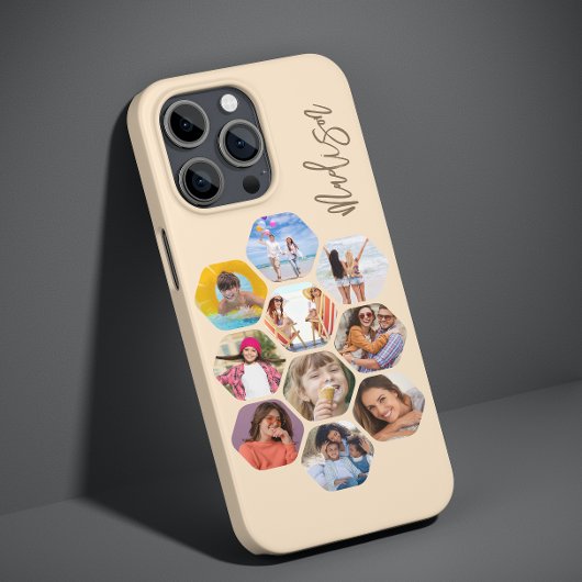 Multi Photo Collage Simple Moderne Personalized Case-Mate iPhone Case