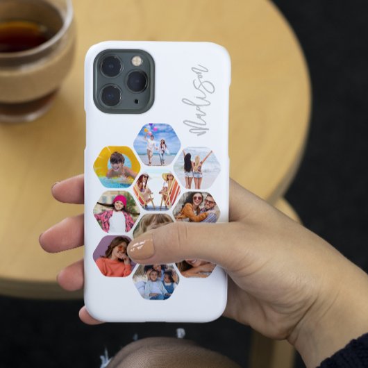 Multi Photo Collage Simple Moderne Personalized Case-Mate iPhone Case