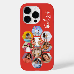 Multi Photo Collage Simple Moderne Personalized Case-Mate iPhone 14 Pro Hoesje