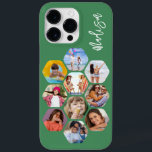 Multi Photo Collage Simple Moderne Personalized Case-Mate iPhone 14 Pro Max Hoesje<br><div class="desc">Multifoto Collage Simple Modern Persoonlijke Naam Hexagon Patroon Smartphone iPhone Case bevat een fotocollage van uw favoriete foto's in een hexagonvorm. Gepersonaliseerd voor jouw naam. Perfect voor verjaardag, Kerstmis, Moederdag, Vaderdag, grootouders, broer, zus, beste vriend en nog veel meer. FOTO TIP: centreer uw foto's voordat u ze uploadt naar Zazzle....</div>