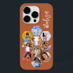Multi Photo Collage Simple Moderne Personalized Case-Mate iPhone 14 Pro Hoesje<br><div class="desc">Multifoto Collage Simple Modern Persoonlijke Naam Hexagon Patroon Smartphone iPhone Case bevat een fotocollage van uw favoriete foto's in een hexagonvorm. Gepersonaliseerd voor jouw naam. Perfect voor verjaardag, Kerstmis, Moederdag, Vaderdag, grootouders, broer, zus, beste vriend en nog veel meer. FOTO TIP: centreer uw foto's voordat u ze uploadt naar Zazzle....</div>