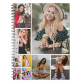 Multi Photo Collage Simple Moderne Personalized Notitieboek (Voorkant)