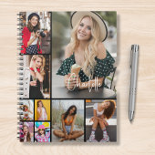 Multi Photo Collage Simple Moderne Personalized Notitieboek