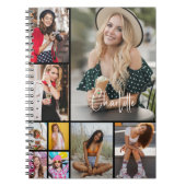 Multi Photo Collage Simple Moderne Personalized Notitieboek (Voorkant)