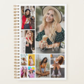 Multi Photo Collage Simple Moderne Personalized Planner (Voorkant)