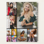 Multi Photo Collage Simple Moderne Personalized Planner (Achterkant)