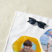 Multi Photo Collage Simple Moderne Personalized Strandlaken (In situ)
