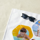 Multi Photo Collage Simple Moderne Personalized Strandlaken (In situ)