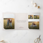 Multi Photo Collage Trifold Letter Fold Invitation Drieluik Uitnodiging (Binnen)